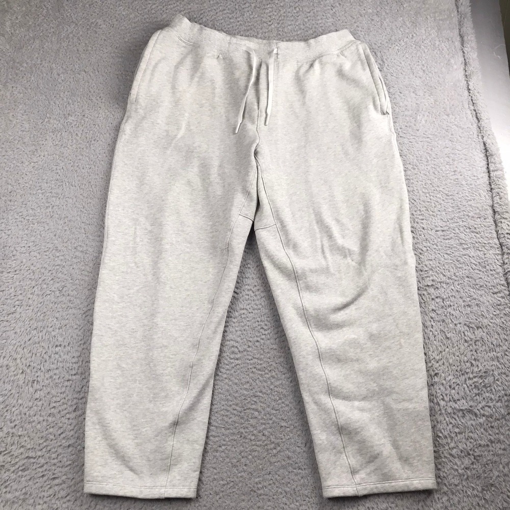 Lululemon At Ease Joggers Mens L (33x27) Grey Heathered Fleece Drawstring Pants
